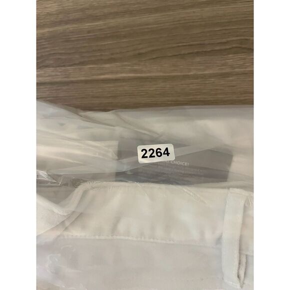 Soft Surroundings Velour White Jeans Fly Front Straight Leg Women's 18 NWT - Picture 12 of 12